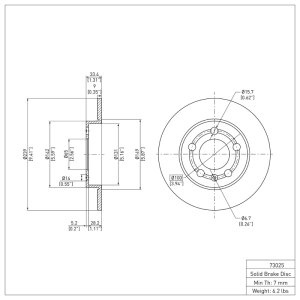 Audi TT Quattro Brake Rotor (1) - Rear - R1 Concepts - Plain - `01-`06